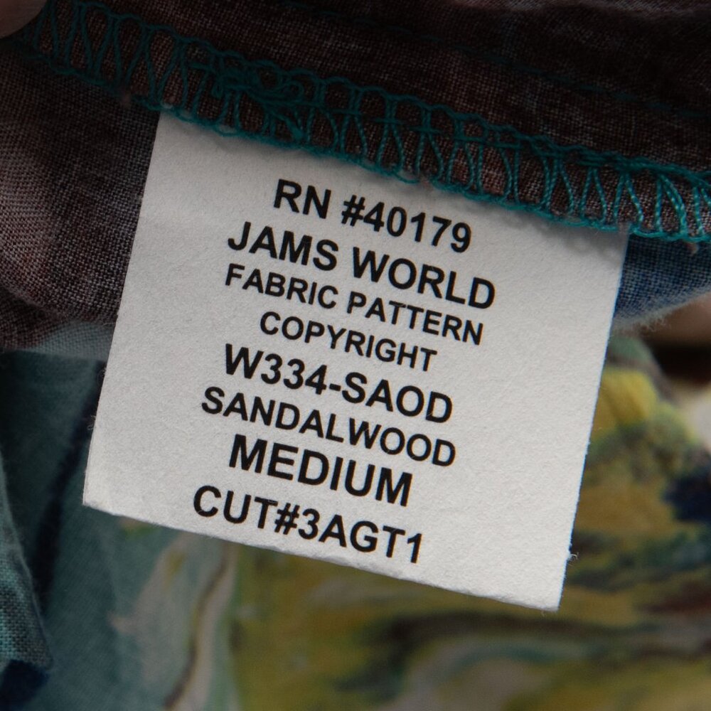 Jams World Janice Dress Midi Sleeveless Sandalwood Print Brown Blue Size Medium - Picture 5 of 7